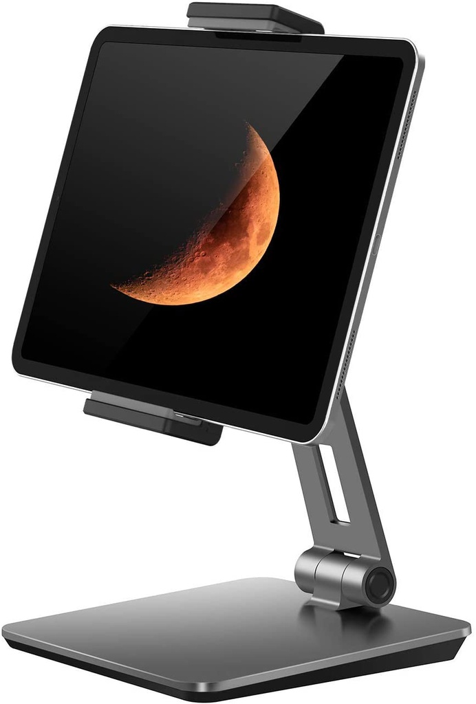 Support Tablette en Aluminium Lourd Réglable, Rotatif 360° et Pliable